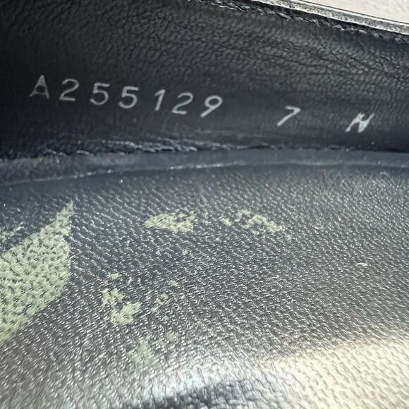 Stuart Weitzman Black Leather Front Lace Up Kitten Heel Pump Women 7 N Narrow - Picture 11 of 15